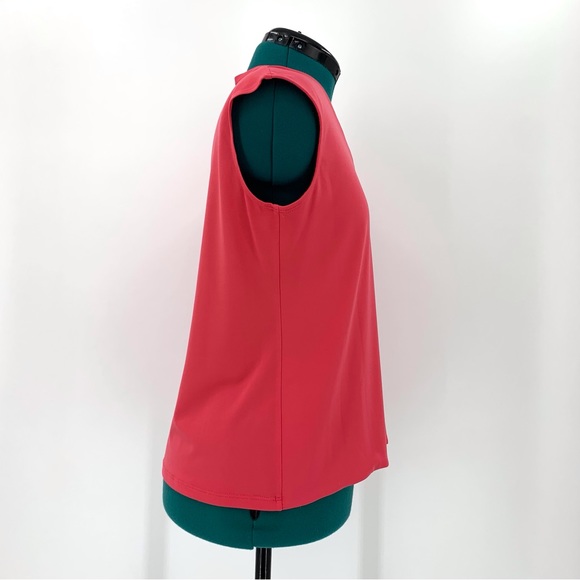 Allison Daley Coral Pink Sleeveless Round Neck Shell Top, Small - Picture 8 of 16
